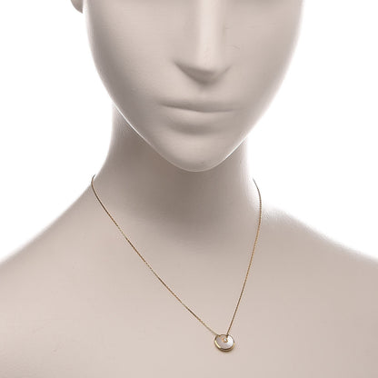 Cartier 18K Yellow Gold Diamond Mother of Pearl XS Amulette de Cartier Pendant Necklace 2 of 7
