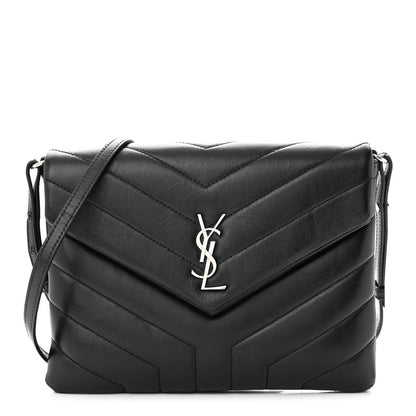 Saint Laurent Calfskin Y Quilted Monogram Loulou Flap Bag Black 1 of 13