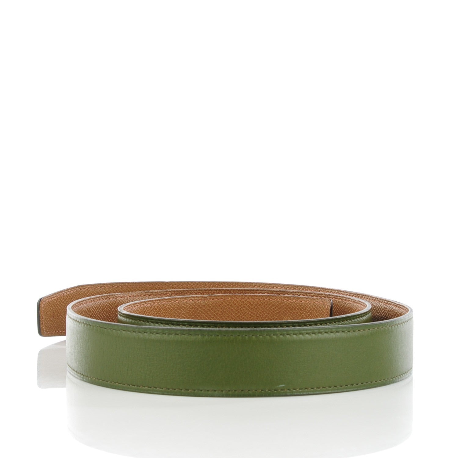 Hermes Epsom Swift 32mm Belt Strap 105 Alezan Vert Canopee 2 of 6