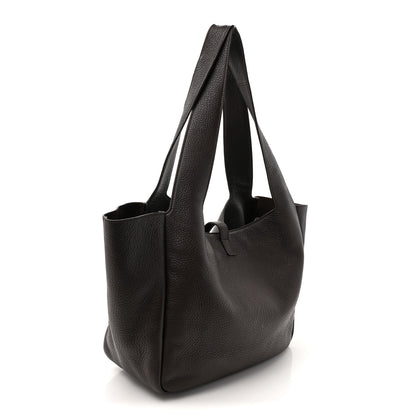 Saint Laurent Grained Deerskin Bea Tote Marron Fonce 2 of 9
