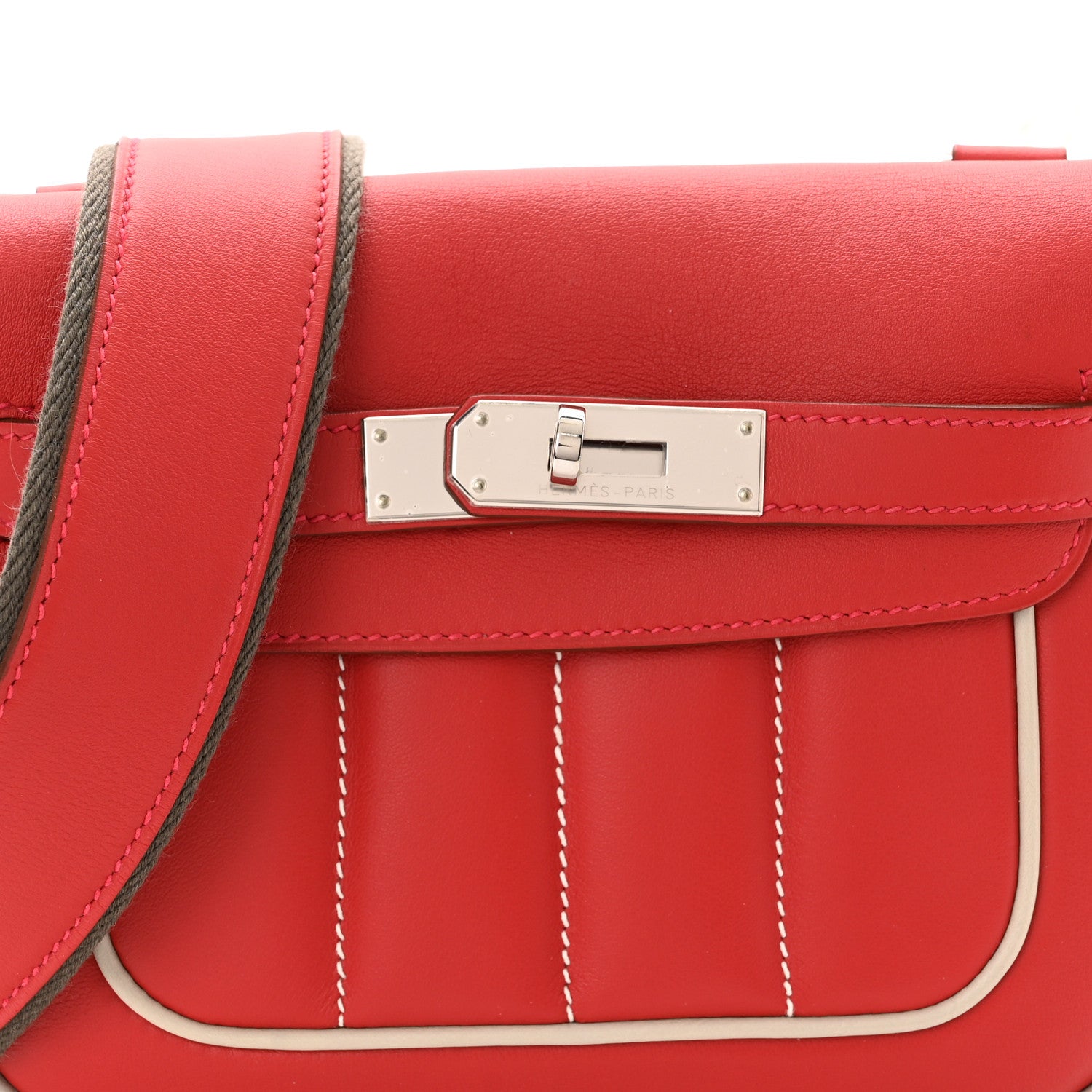 Hermes Veau Swift Mini Sac Berline Casaque Gris Perle 8 of 10