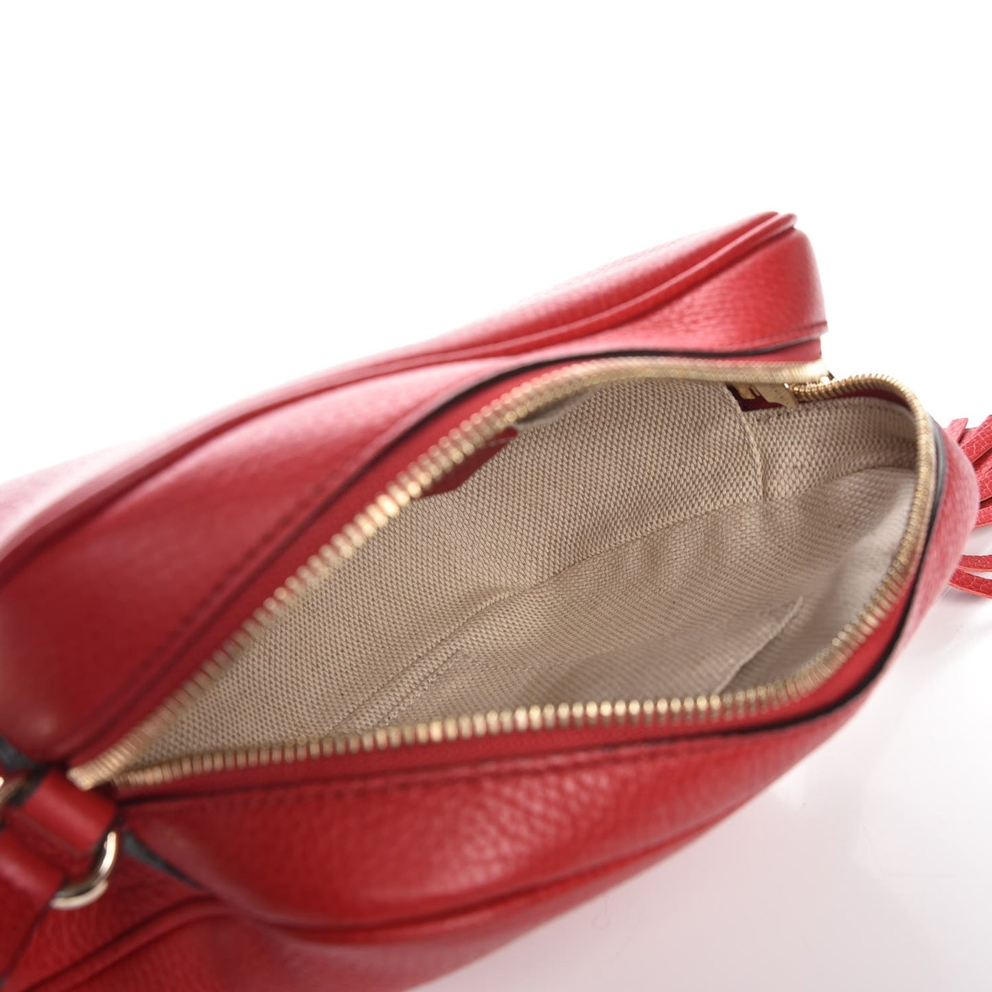 Pebbled Calfskin Small Soho Disco Bag Tabasco Red