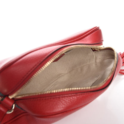 Gucci Pebbled Calfskin Small Soho Disco Bag Tabasco Red 8 of 10