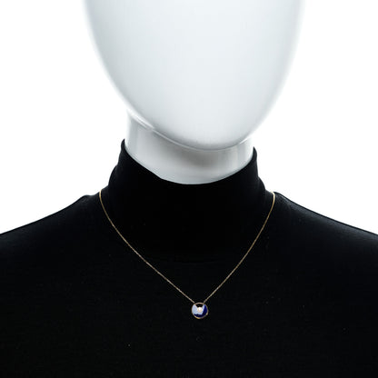 Cartier 18K Yellow Gold Diamond Lapis Lazuli XS Amulette de Cartier Pendant Necklace 2 of 5