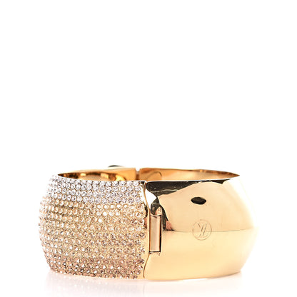 Louis Vuitton Crystal Trunkies Cuff Gold 3 of 5