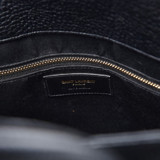 Grained Calfskin Large Sac De Jour Carryall Black