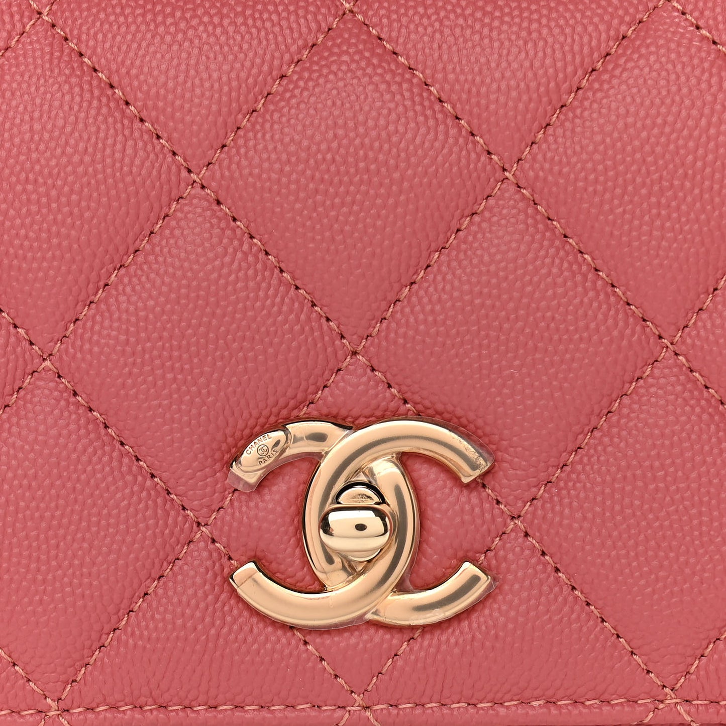 Caviar Quilted Small Business Affinity Flap Pink