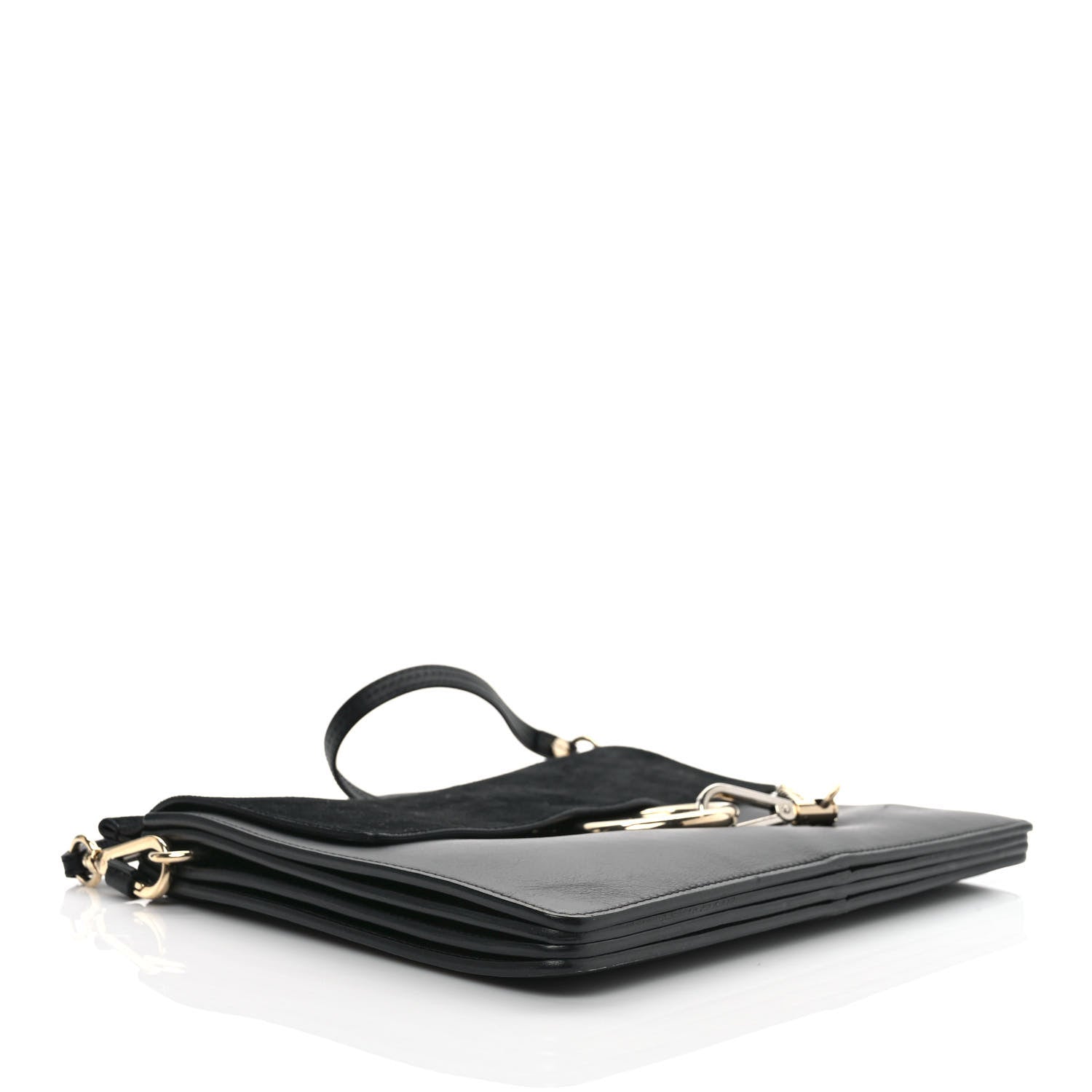 Chloe Suede Calfskin Medium Faye Shoulder Bag Black 4 of 9
