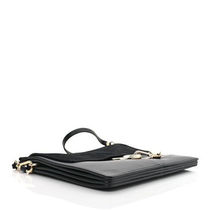 Chloe Suede Calfskin Medium Faye Shoulder Bag Black 4 of 9