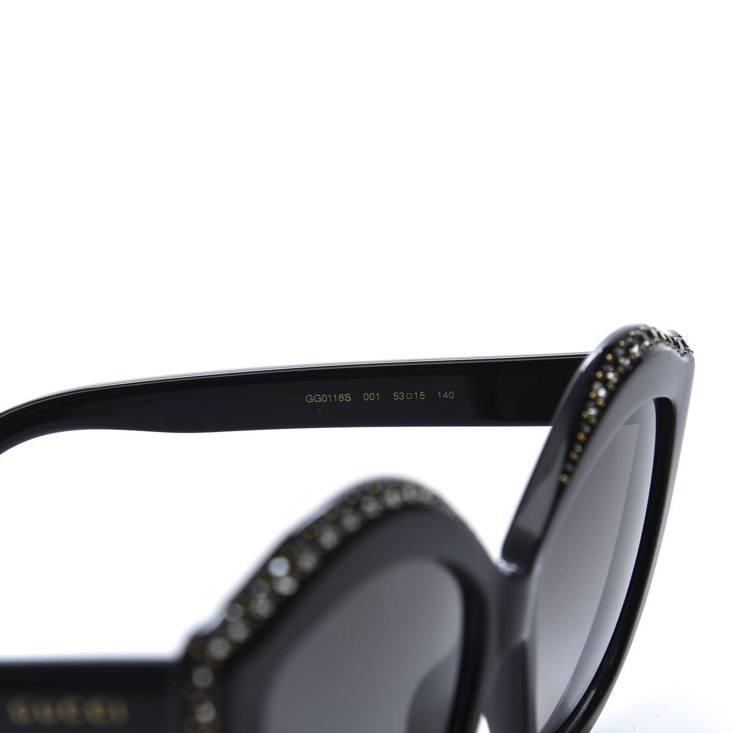 Crystal Cat Eye GG0118S Sunglasses Black