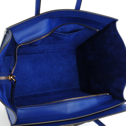 Celine Drummed Calfskin Mini Luggage Indigo 6 of 8
