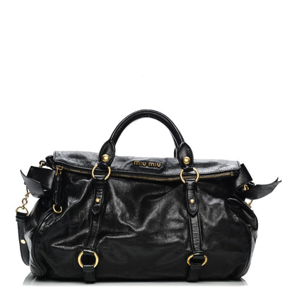 Miu Miu Vitello Lux Medium Bow Bag Nero Black 2 of 11