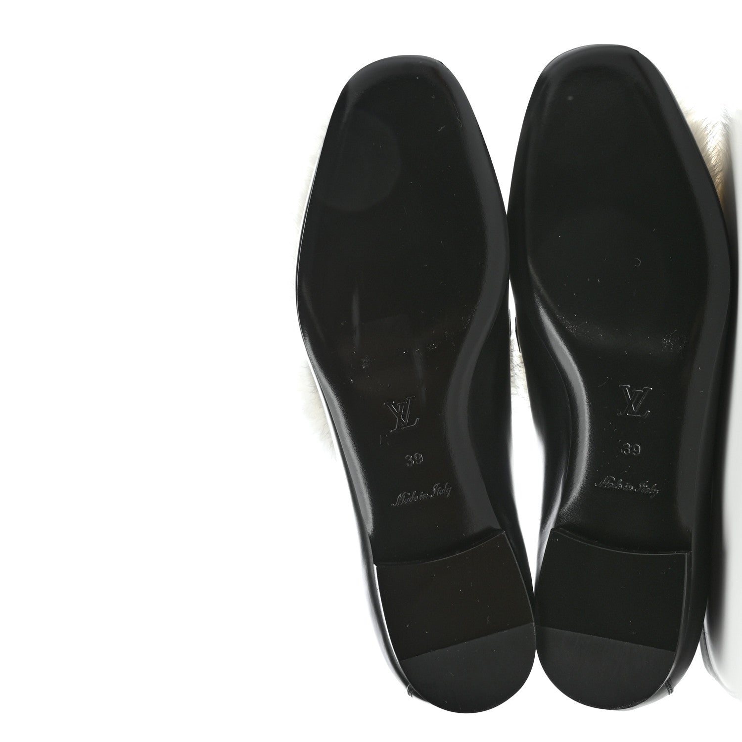 Louis Vuitton Calfskin Mink Upper Case Flat Loafer 39 Black 5 of 8