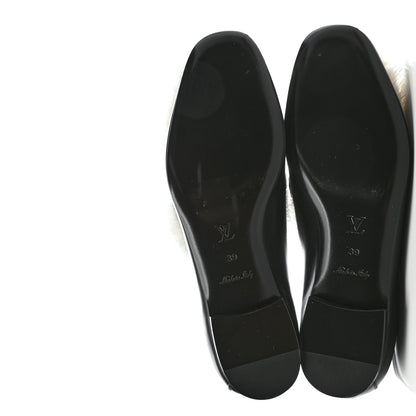 Louis Vuitton Calfskin Mink Upper Case Flat Loafer 39 Black 5 of 8