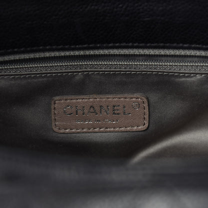 Chanel Caviar Stitched Pocket In The City Hobo Black 9 of 11
