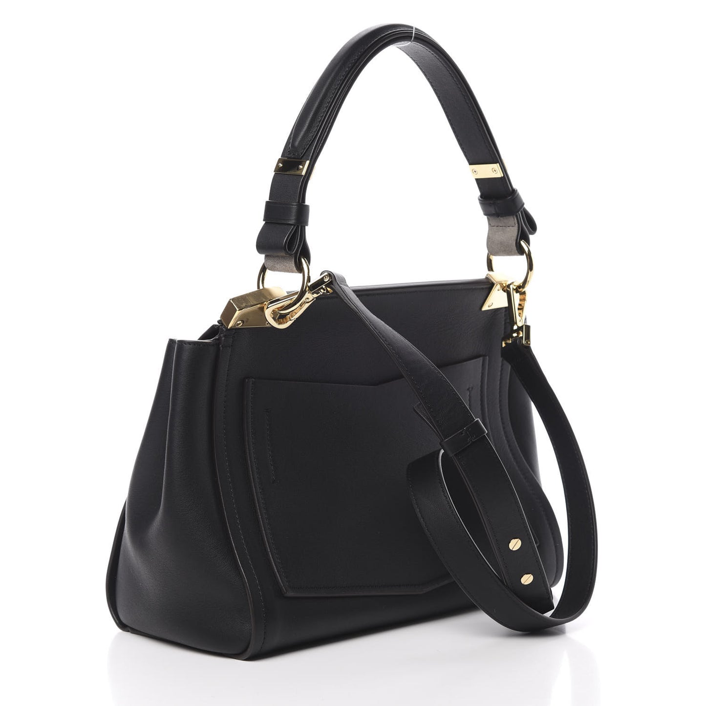Calfskin Small Mystic Shoulder Bag Black