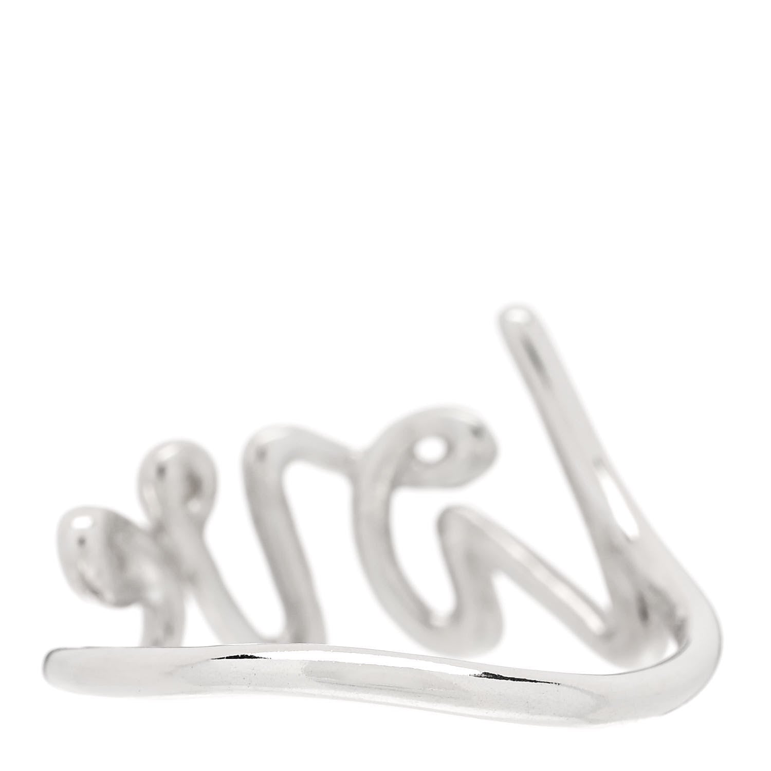 Tiffany Sterling Silver Paloma Picasso Graffiti Love Ring 52 6 3 of 5