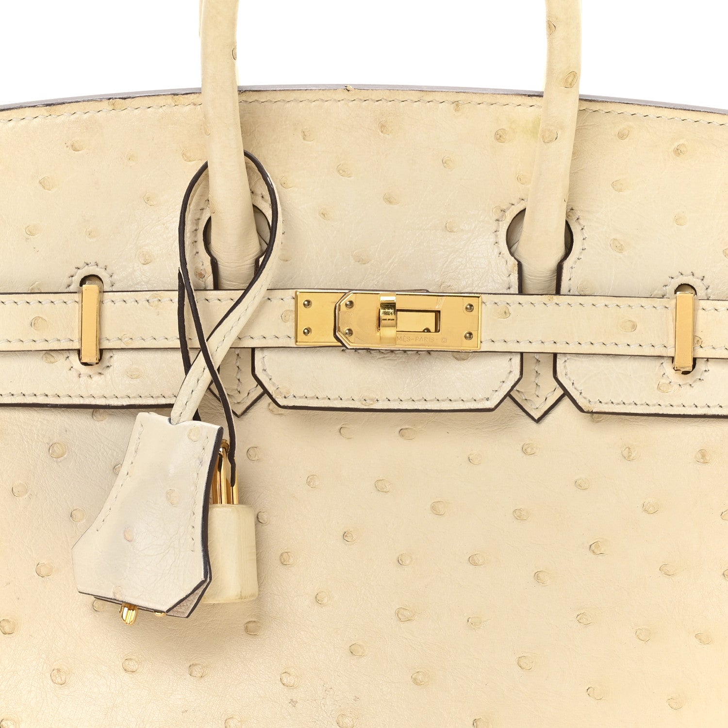 Hermes Ostrich Birkin 25 Nata 7 of 11