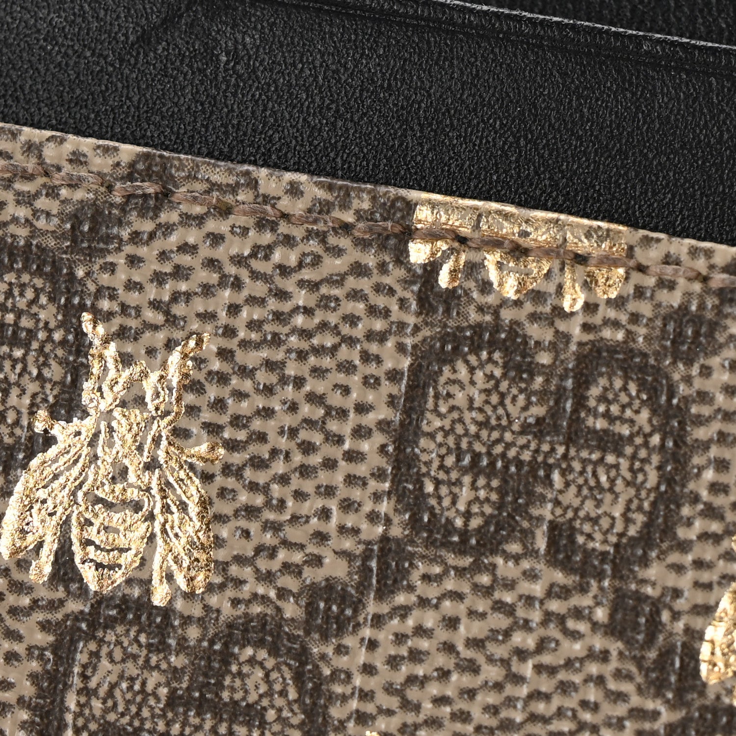 Gucci GG Supreme Monogram Bees Card Holder Black 9 of 9