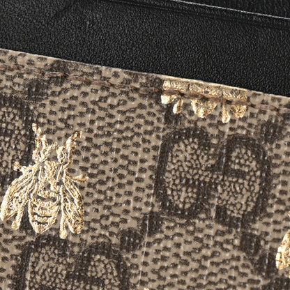 Gucci GG Supreme Monogram Bees Card Holder Black 9 of 9