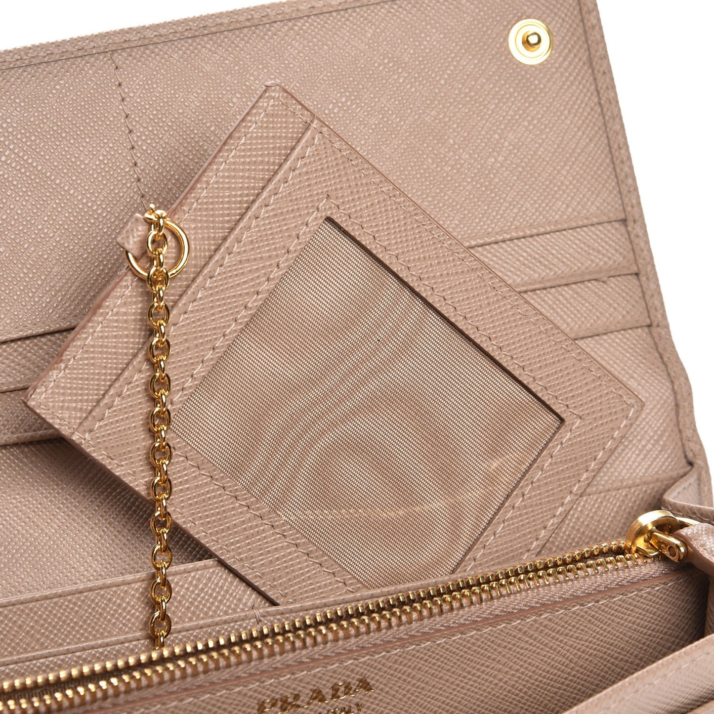 Saffiano Continental Flap Wallet Cammeo