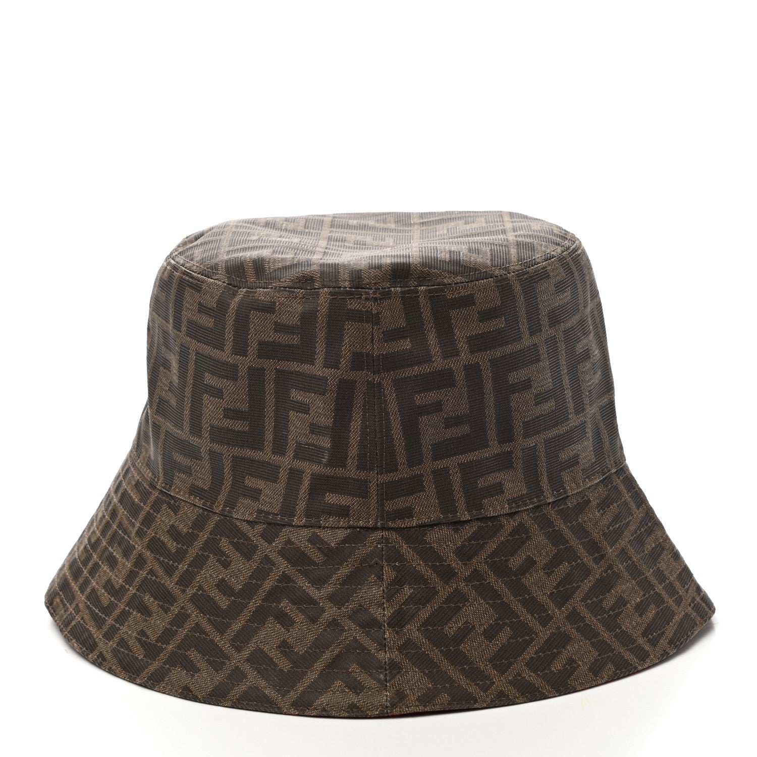 Fendi Technical Fabric FF Reversible Bucket Hat L Tobacco Red 7 of 17