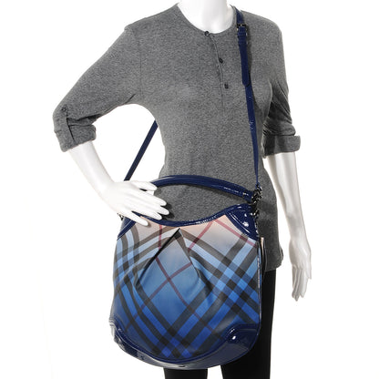 Burberry Nova Pop Degrade Medium Craigwell Hobo Jet Blue 2 of 8
