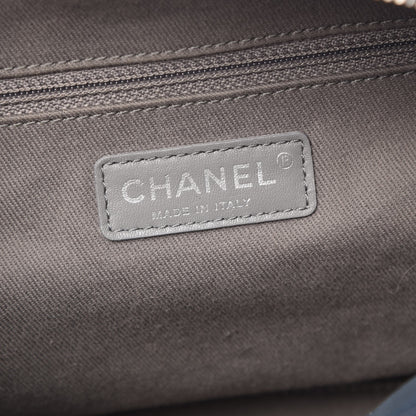 Chanel Iridescent Calfskin Quilted Relax CC Bowler Blue 7 of 10