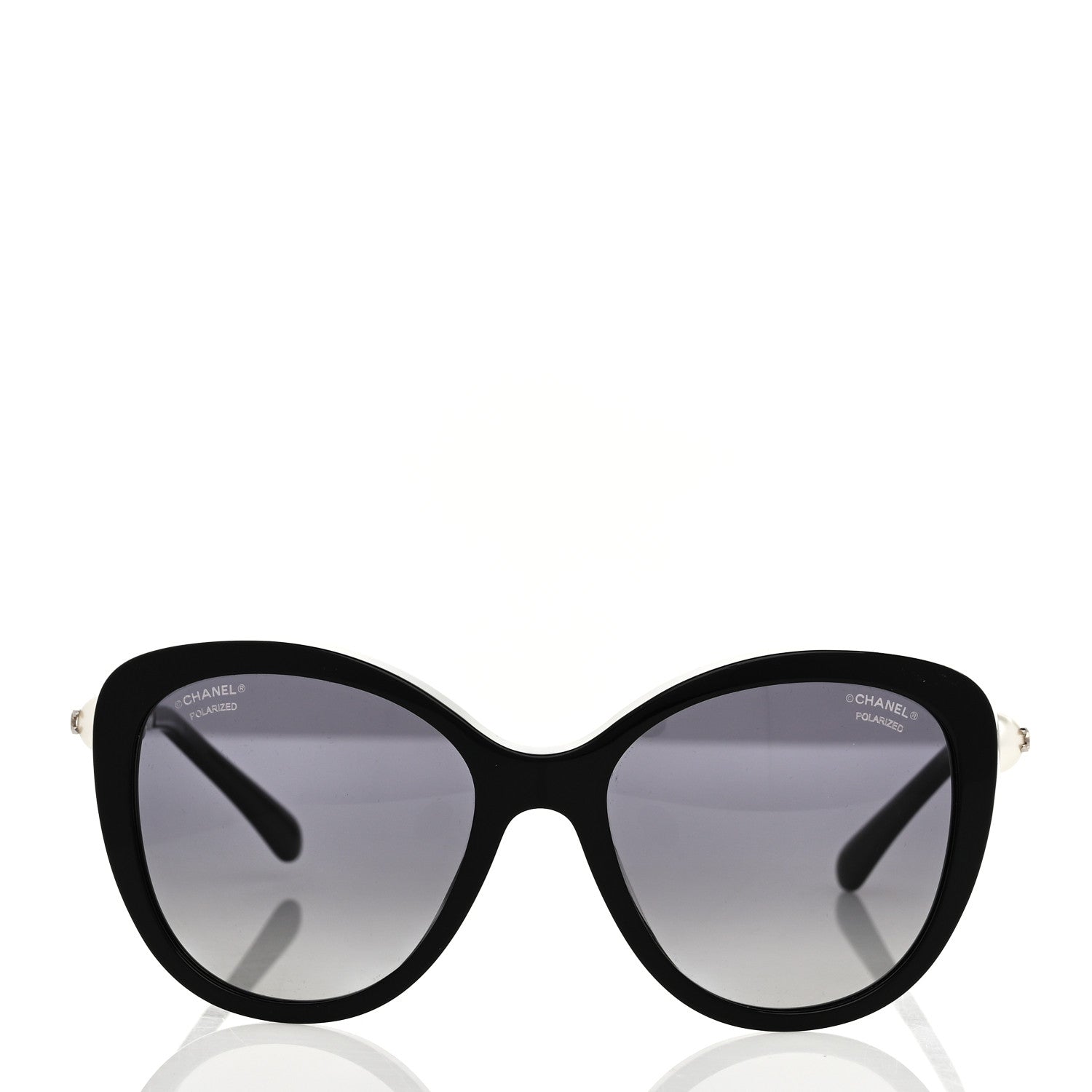 Chanel Acetate Polarized Butterfly Winter Pearl Sunglasses 5339-H Black 2 of 8
