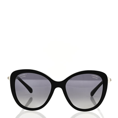Chanel Acetate Polarized Butterfly Winter Pearl Sunglasses 5339-H Black 2 of 8