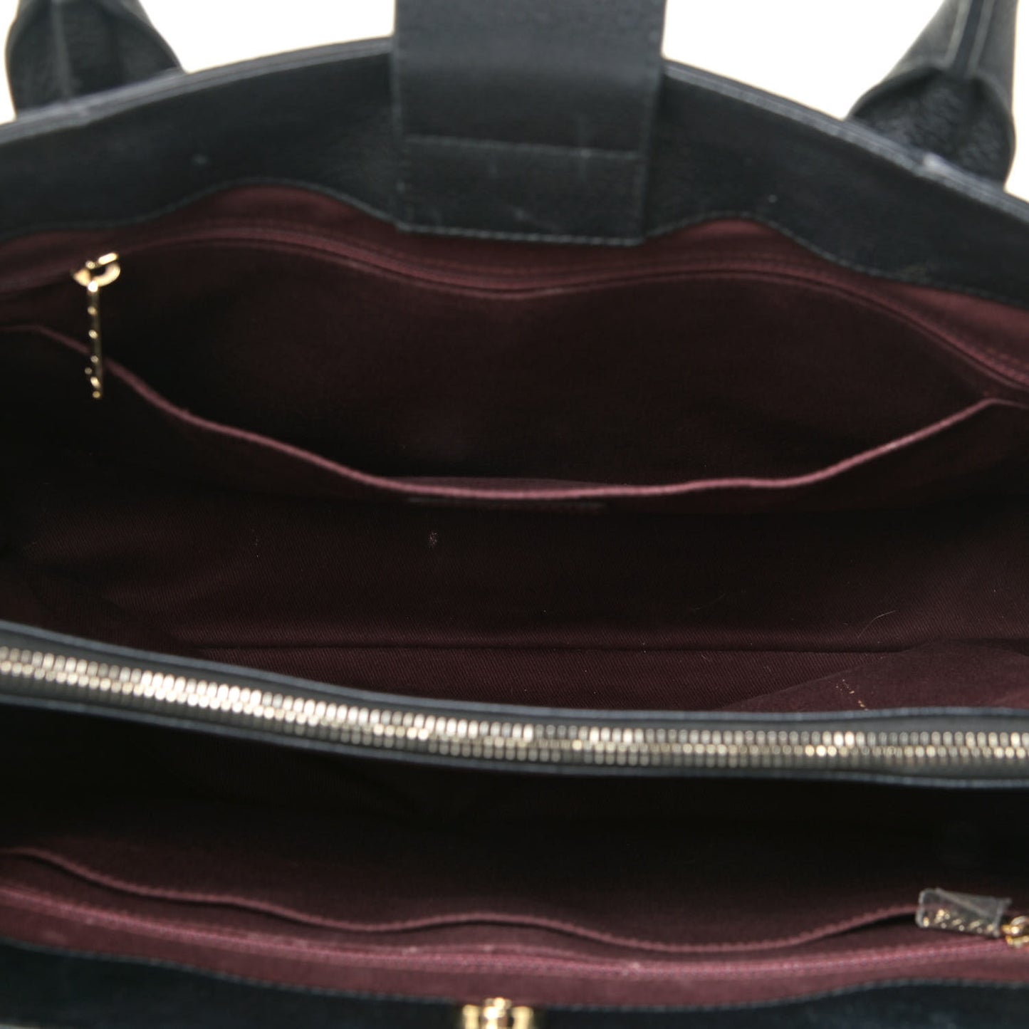 Grained Calfskin Medium Neo Executive Shopper Tote Black