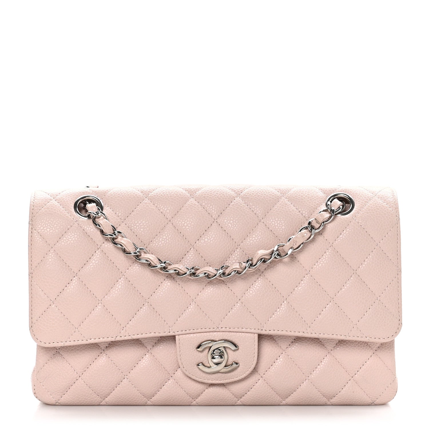 Chanel Caviar Quilted Medium Double Flap Light Pink 1 of 10