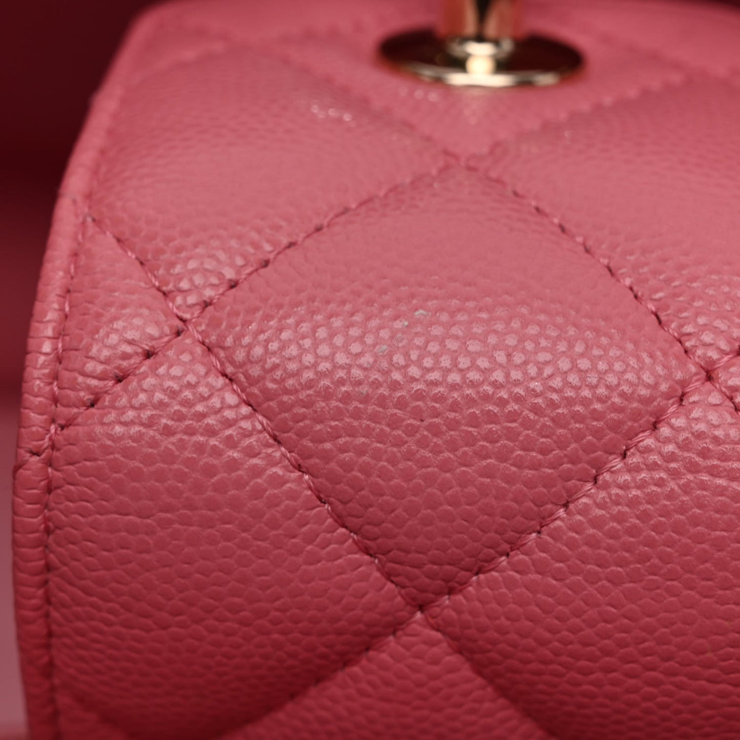 Caviar Quilted Large Shopping Tote Pink