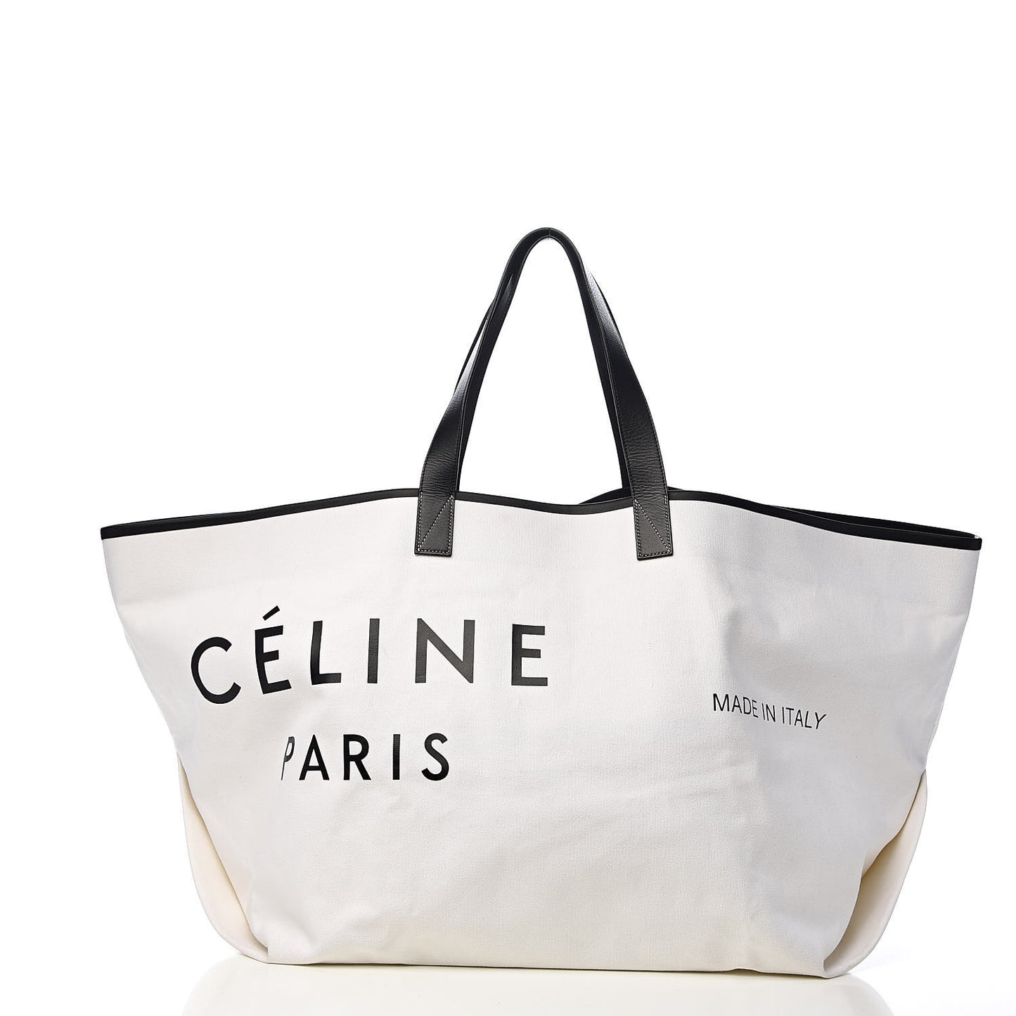 Textile Large Made In Tote White Black