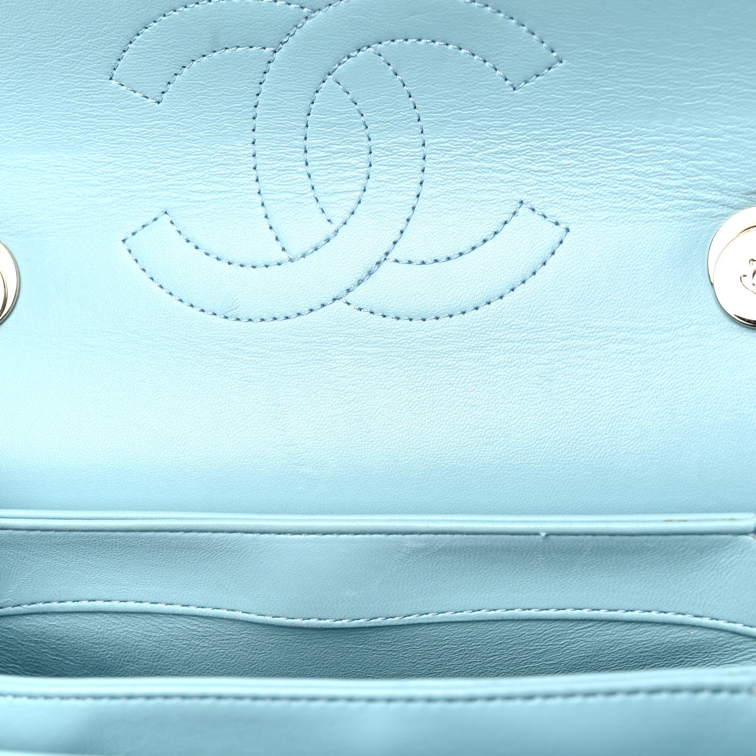 Chanel Lambskin Quilted Small Trendy CC Flap Dual Handle Bag Light Blue 24 of 26