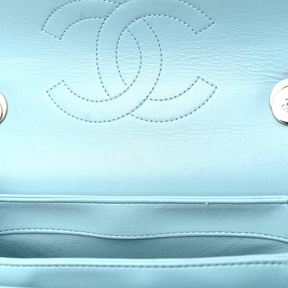 Chanel Lambskin Quilted Small Trendy CC Flap Dual Handle Bag Light Blue 24 of 26