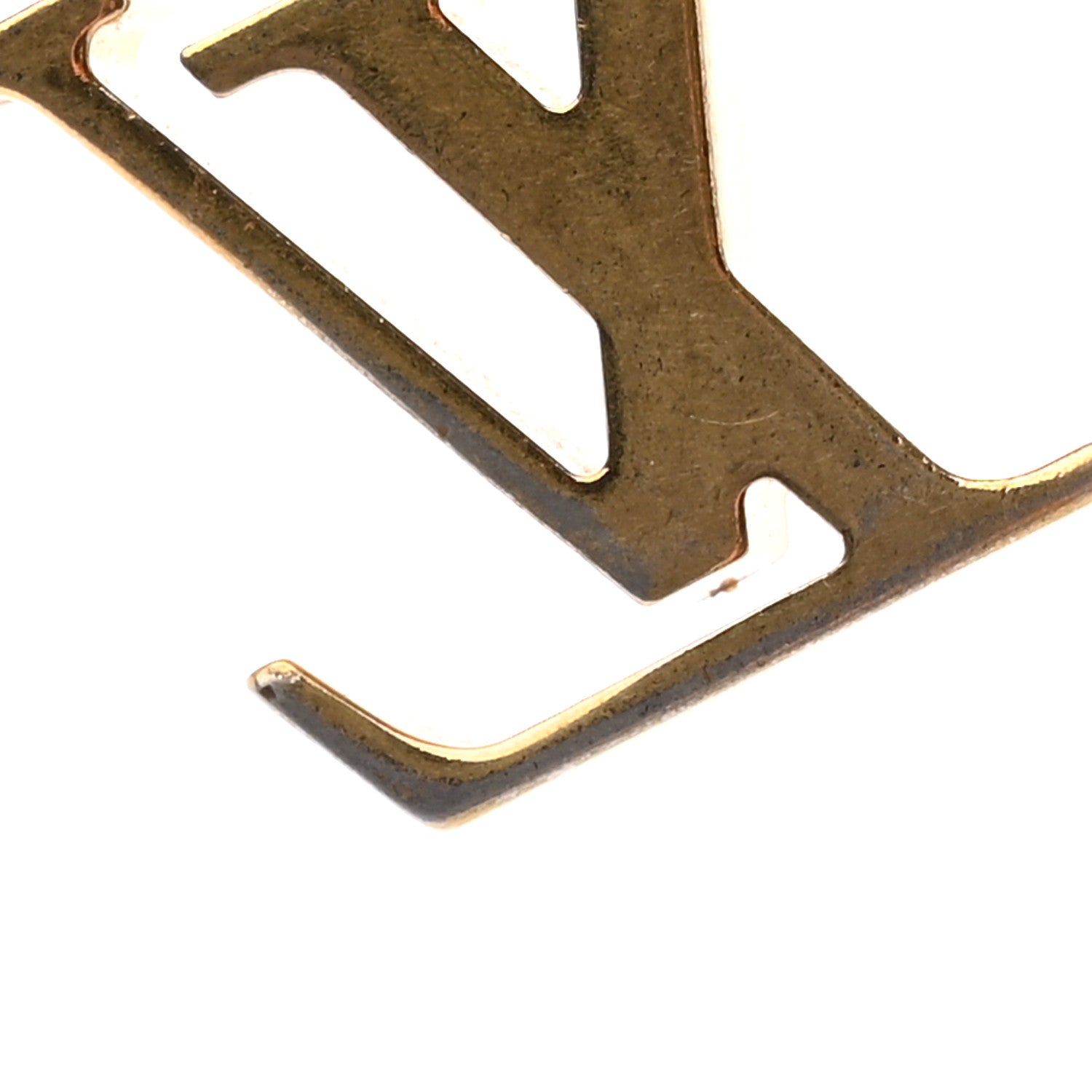 Louis Vuitton Brass Enamel Fleur De Monogram Bag Charm Chain Gold 5 of 6