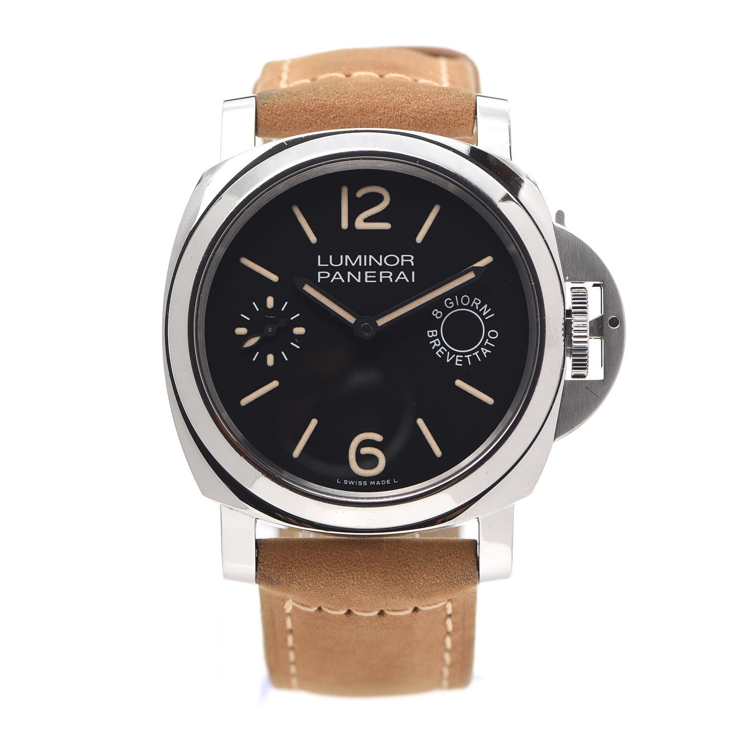 Panerai Stainless Steel Calfskin 44mm Luminor Marina Manual Winding Watch Black PAM00590 1 of 5