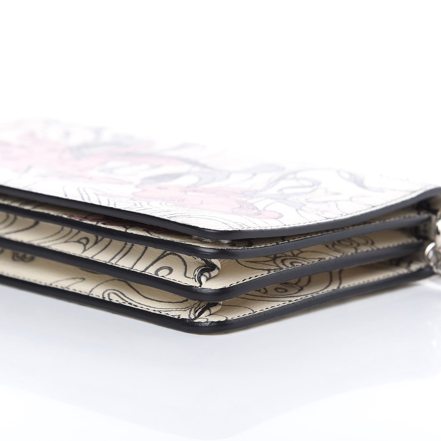 Prada X JAMES JEAN Glace Calfskin Rabbit Print Chain Crossbody Bag Opaline 8 of 8