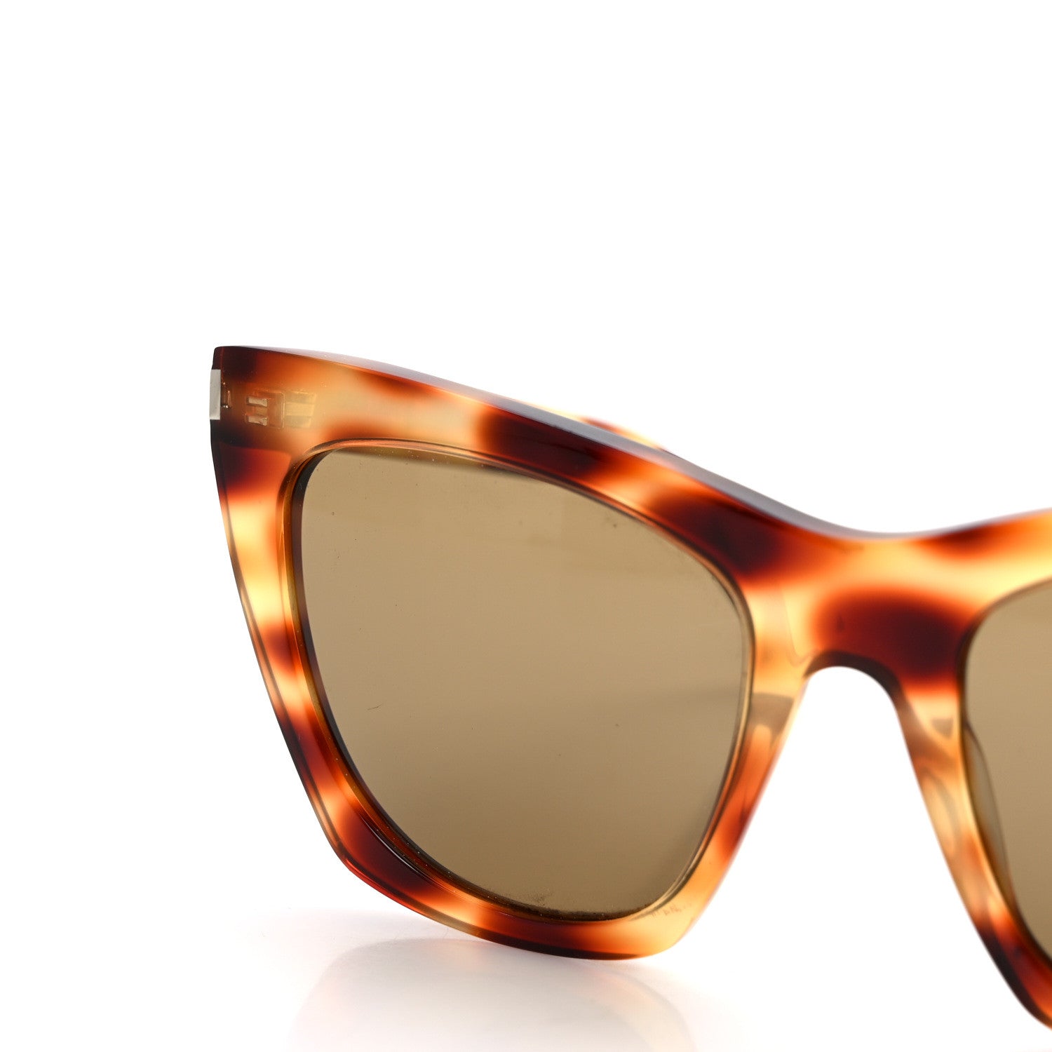 Saint Laurent New Wave SL214 Kate Cat Eye Sunglasses Havana Brown 8 of 9