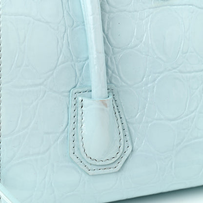Givenchy Calfskin Crocodile Embossed Mini Antigona Lock Sky Blue 13 of 14