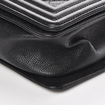 Chanel Caviar Quilted Medium Boy Flap Black 9 of 10