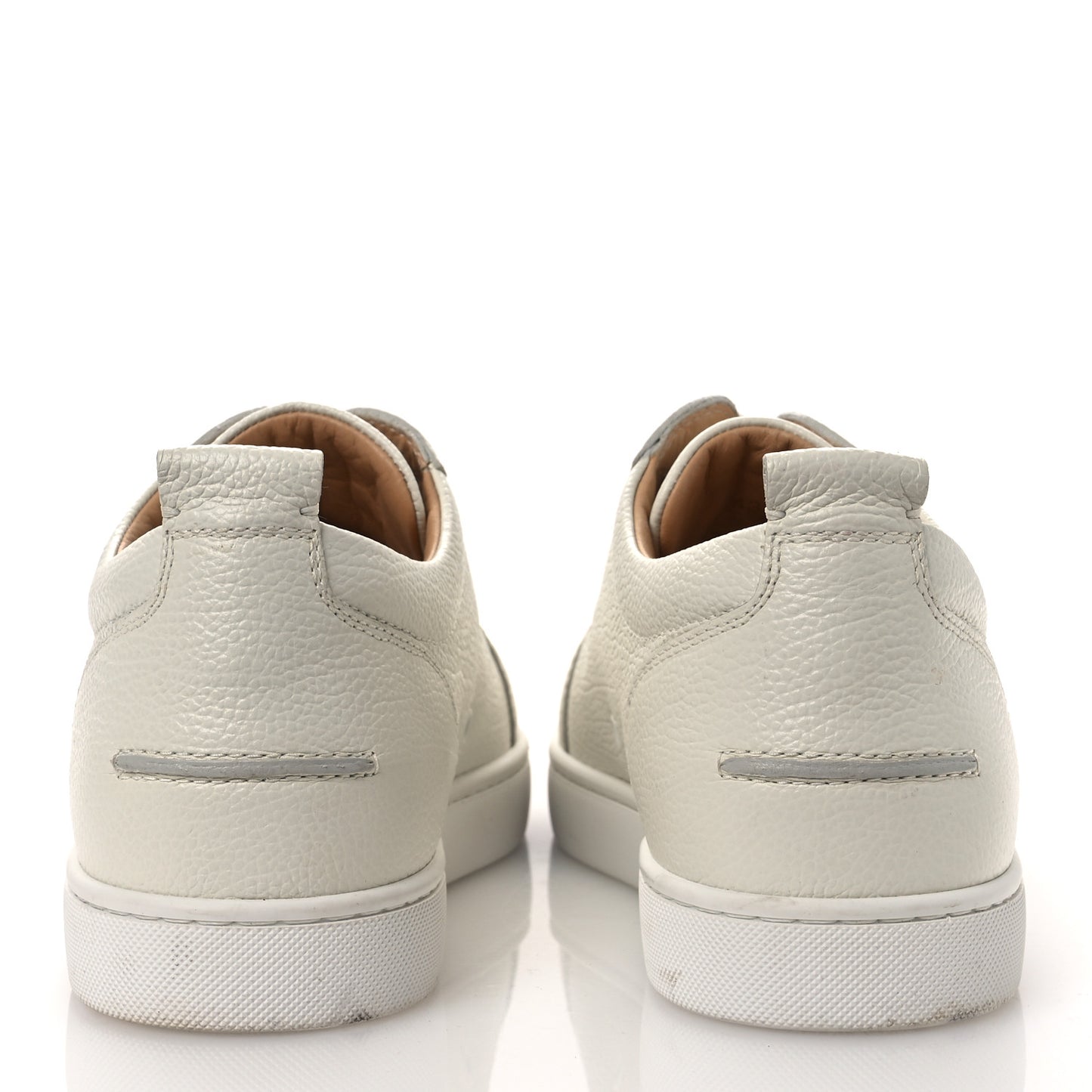 Grained Calfskin Rantulow Flat Sneakers 43.5 Latte