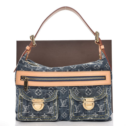 Louis Vuitton Monogram Denim Baggy PM Blue 9 of 9