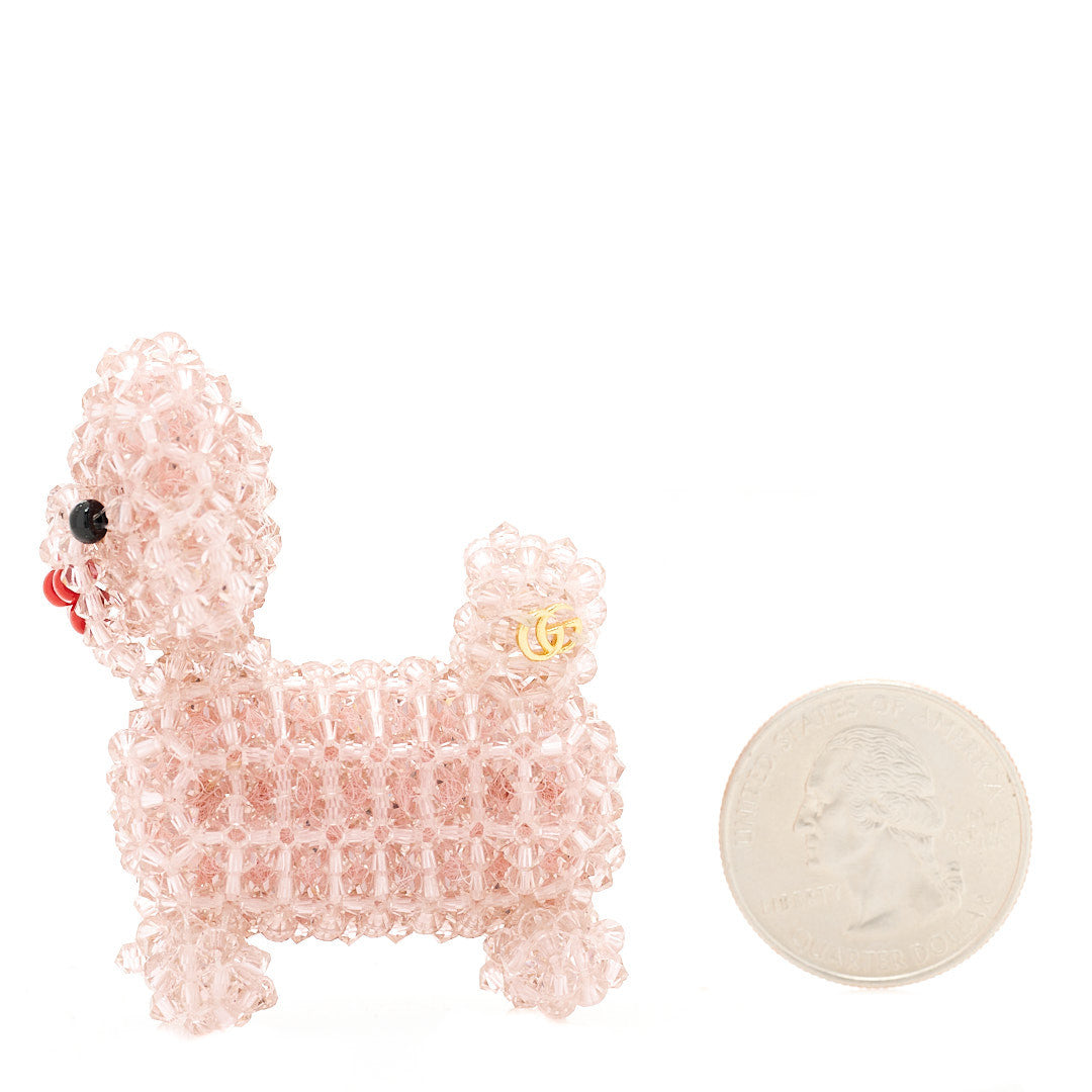 Gucci Beaded Dog Brooch Pink 2 of 6