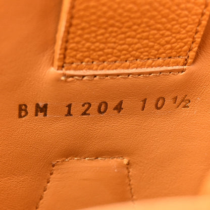 Louis Vuitton Grained Calfskin Monogram Macassar Mens LV Rider Boots 10.5 Safran Yellow 9 of 10