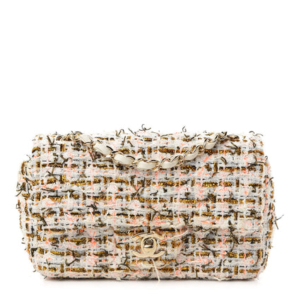 Chanel Tweed Quilted Mini Rectangular Flap White 1 of 10