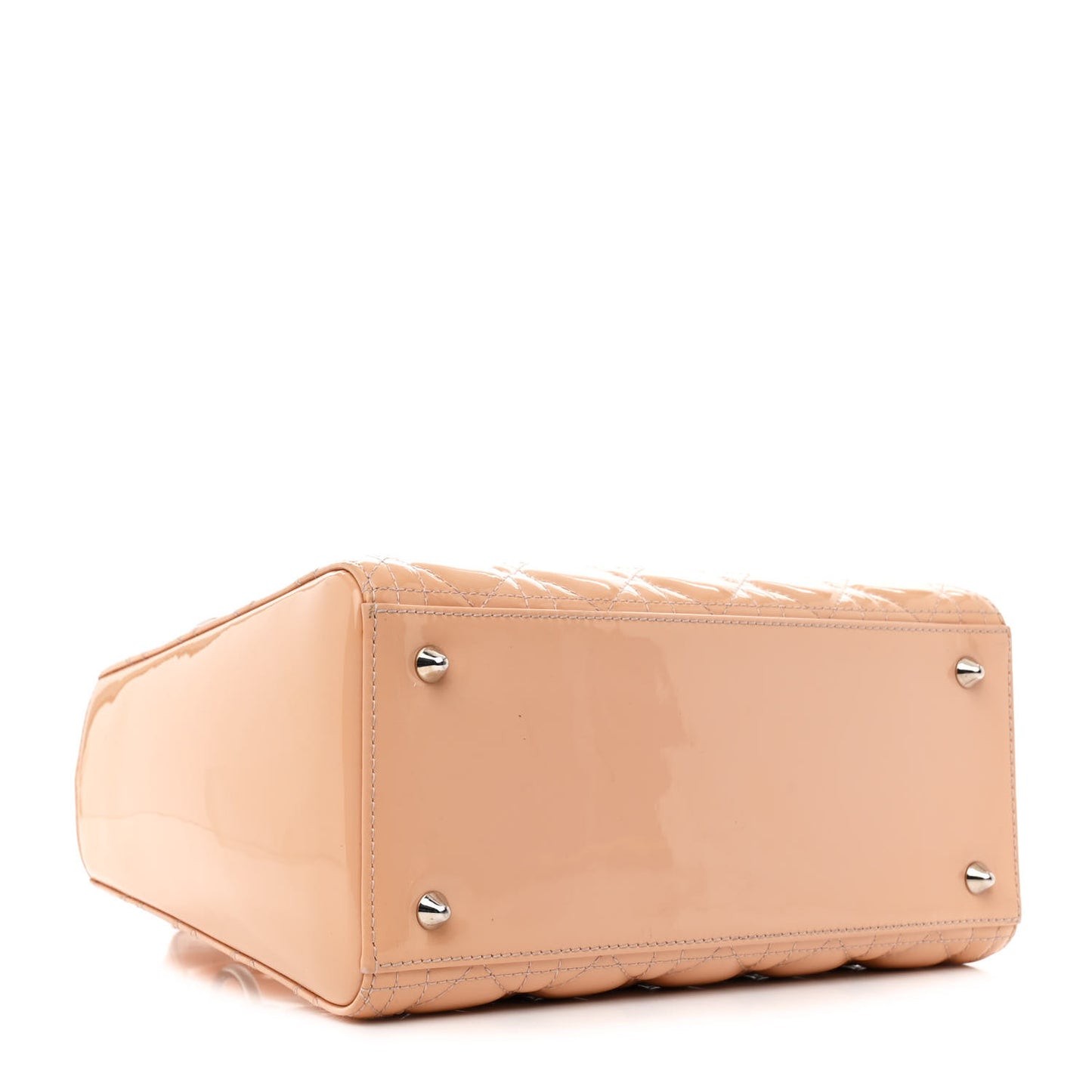 Patent Cannage Medium Lady Dior Rose Clair