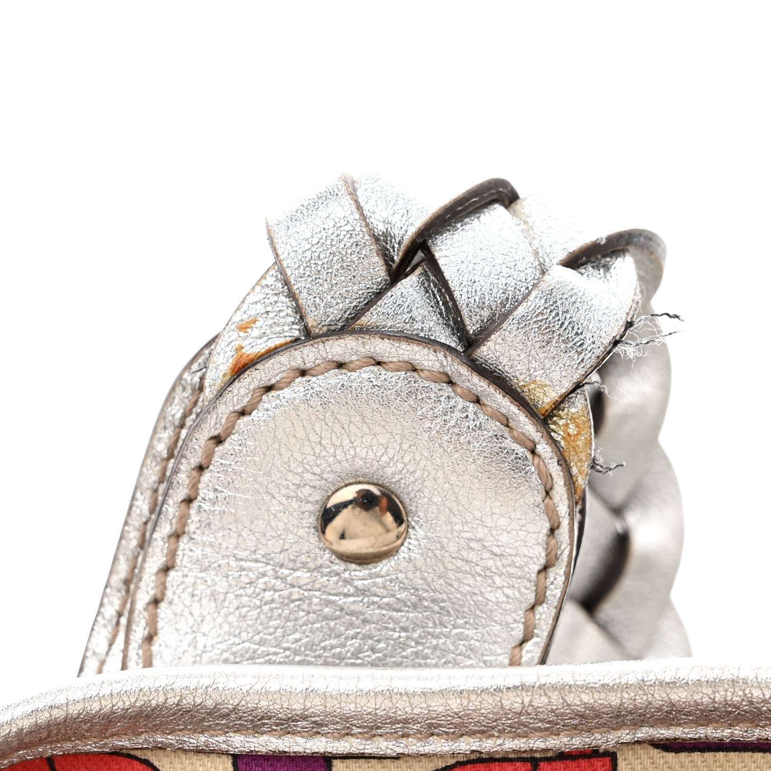 Gucci Metallic Guccissima Medium Pelham Shoulder Bag Silver 13 of 15
