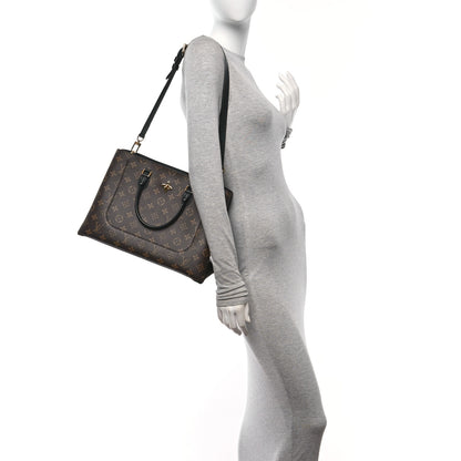 Louis Vuitton Monogram Flower Tote Black 3 of 10